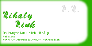 mihaly mink business card